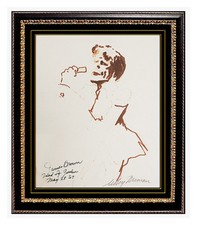 LeRoy Neiman Original Drawing Color Ink Signed Artwork James Brown Painting SBO 