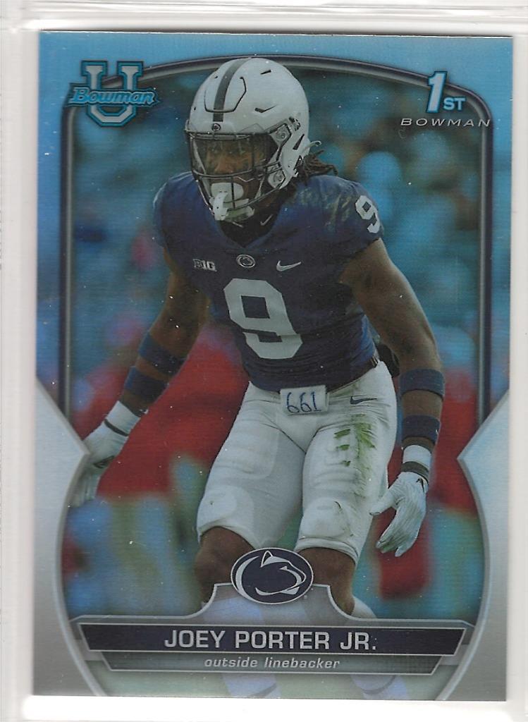 Joey Porter Jr. 2022 Bowman University Chrome RC 79 1st Bowman Penn