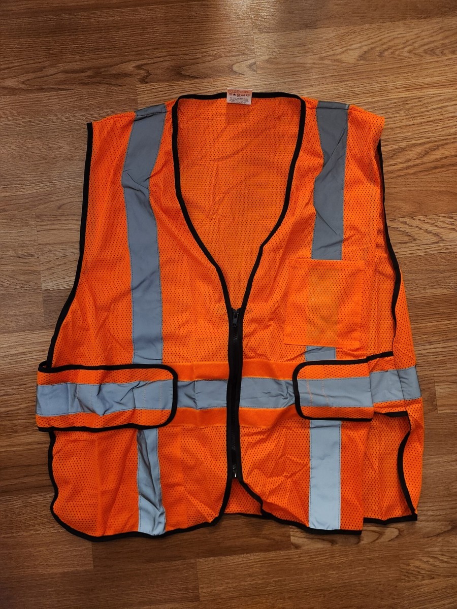HDX Class 2 High-Visibility Reflective Orange Safety Vest One size 