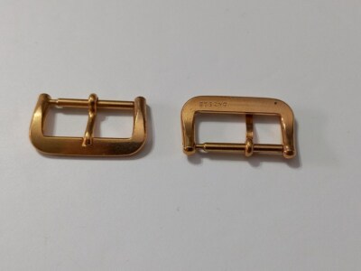 VINTAGE NOS 1960'S 16MM SWISS ETERNA ROSE GOLD PLATED WATCH BUCKLE   *7653