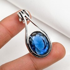 Iolite Pendant Gemstone Handmade 925 Solid  Silver Dainty Jewelry New Year Gift