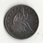 1853 O SEATED LIBERTY 50C HALF DOLLAR ARROWS AND RAYS