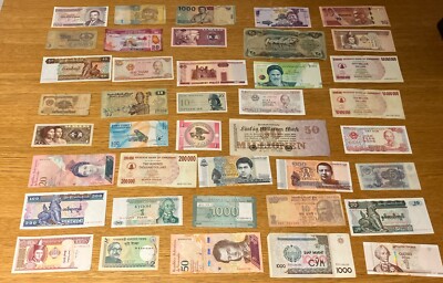 Lot 40 x Weltbanknoten. Weltweite Sammlung. Jeder Schein anders.