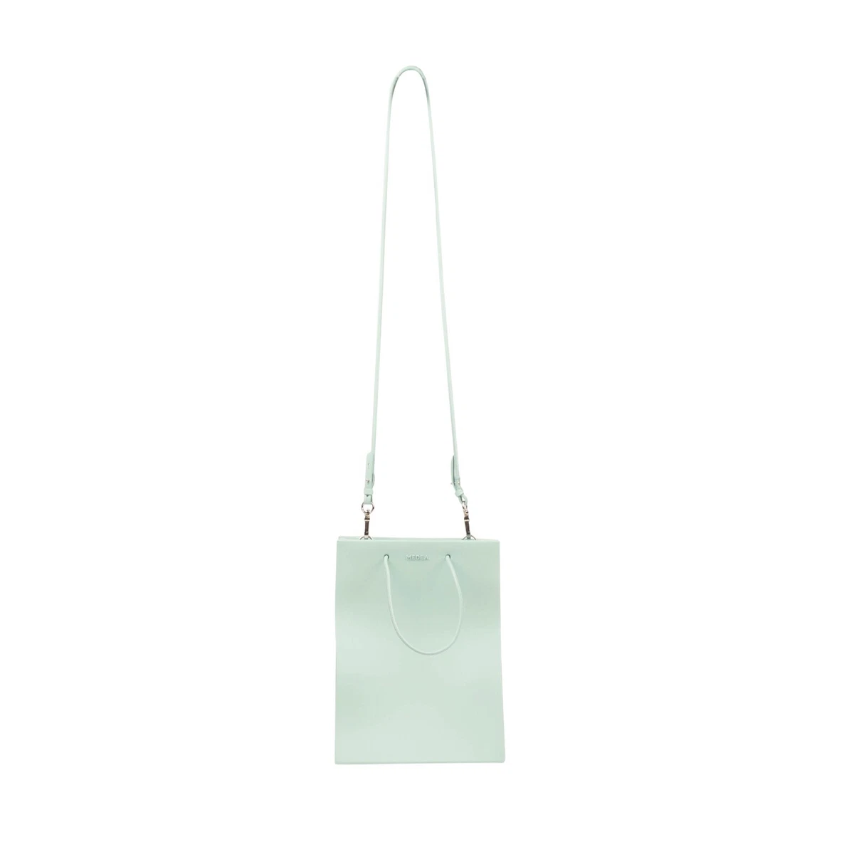 NEW MEDEA Celeste Blue Leather Tall Bag Size OS 750 eBay