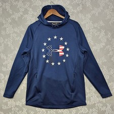 Under Armour Hoodie Men's Medium Patriotic Stars and Stripes Pullover
