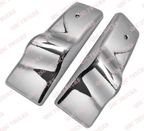 QSC Chrome Door Mirror Cover Bracket Pair for Freightliner Columbia Century