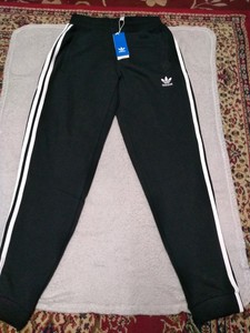 adidas originals trefoil stripe fleece track pants