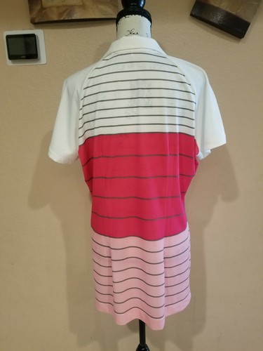 Nike Golf Tour Performance Striped Polo Shirt Size XL - 第 3/6 張圖片