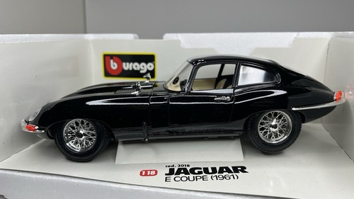 1:18 1961 Jaguar E-type Coupe Bburago Black Diecast Car Model Car - Picture 19 of 24