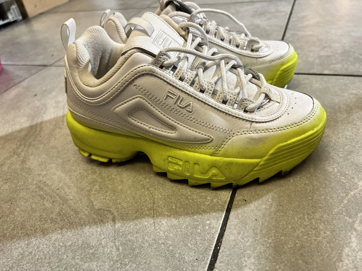 Fila Womens Disruptor Ii Bright Fade Snekaers 5FM00692 136 Wht Green Sz 7 Good
