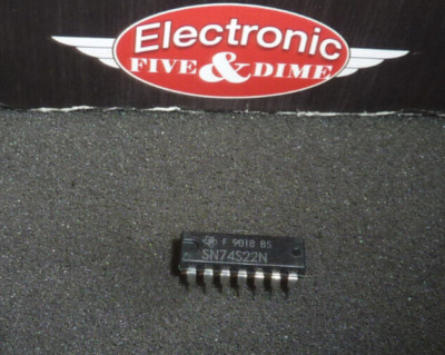 SN74LS22N Texas Instruments NAND Gate, LS Series, 2-Func, 4-Input TTLPDIP14  IC
