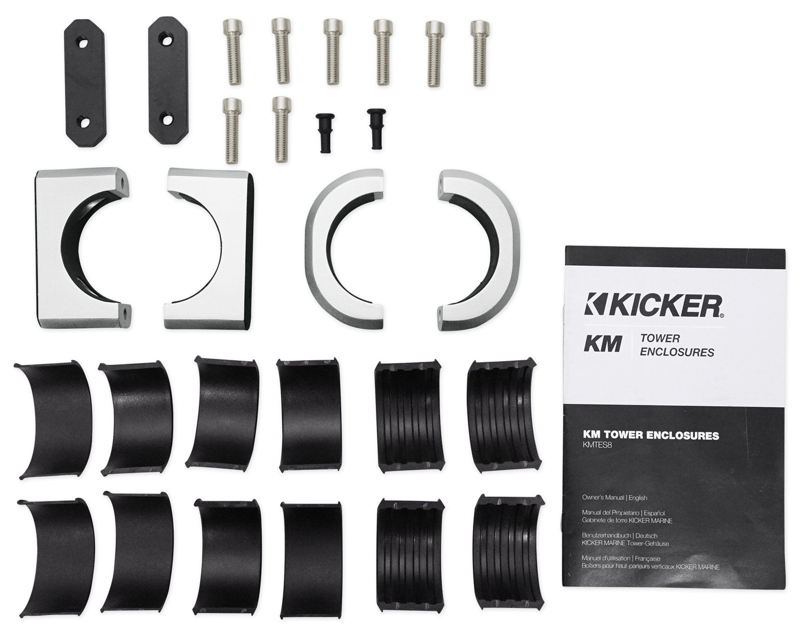 2 Динамика KICKER 8 White Marine Boat KMTES8 Wakeboard Tower со светодиодами и усилителем