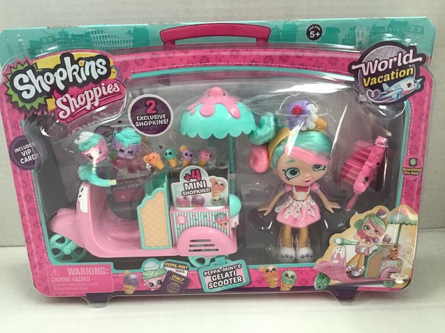 shopkins peppa mint gelati scooter