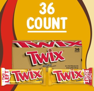 Twix Caramel Cookie Chocolate Candy Bars Bulk Pack (1.79 oz., 36 ct.)