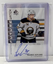 2019 SP Authentic Future Watch Rookies /999 Rasmus Asplund #249 Rookie Auto RC