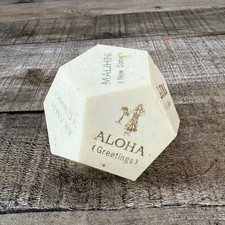 Vintage Hawaii Souvenir Dodecahedron Hawaiian Language Paperweight