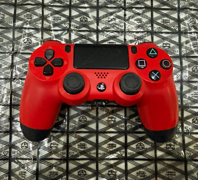 Sony DualShock 4 Wireless PS4 Controller Red/Black w/ Touchpad & Speaker