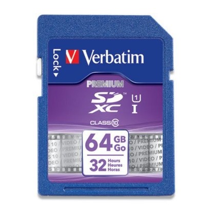 Verbatim 97466 64 GB Secure Digital High Capacity (SDHC) - 1 Card - Class 10