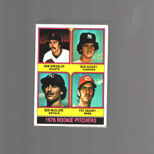 1976 Topps #599 Rob Dressler, Ron Guidry, McClure, Zachry ROOKIE RC Yankees EXC