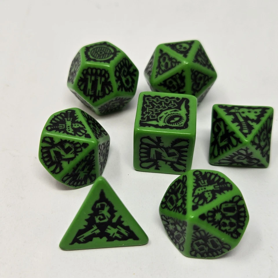 2 juegos Pathfinder Goblin RPG dados 7 troqueles -D&D RuneQuest Iron Kingdom Quest Crawl Foto 4 de 4