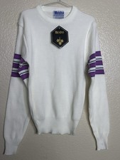 Vintage Meister Kids Ski Sweater Pullover Sz 12 Retro Skiing Apres Striped NEW