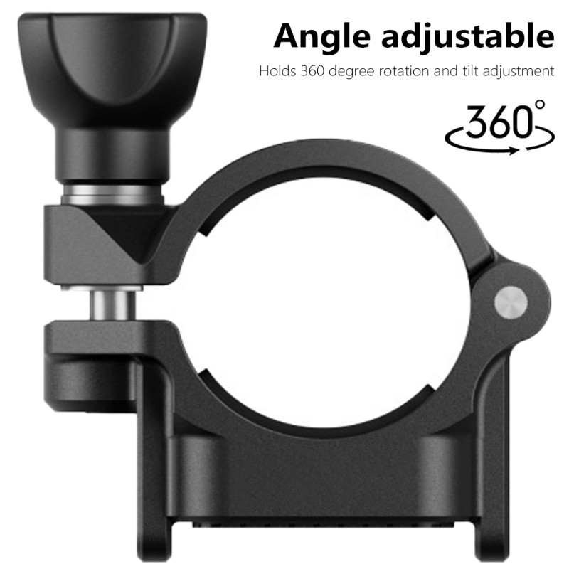 Portable Selfie Adapter Clip 22mm-25mm Rod Mount Clamp for 360 Camera