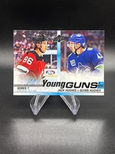 2019-20 Upper Deck Series 1 Young Guns Checklist Jack Hughes & Quinn Hughes #250