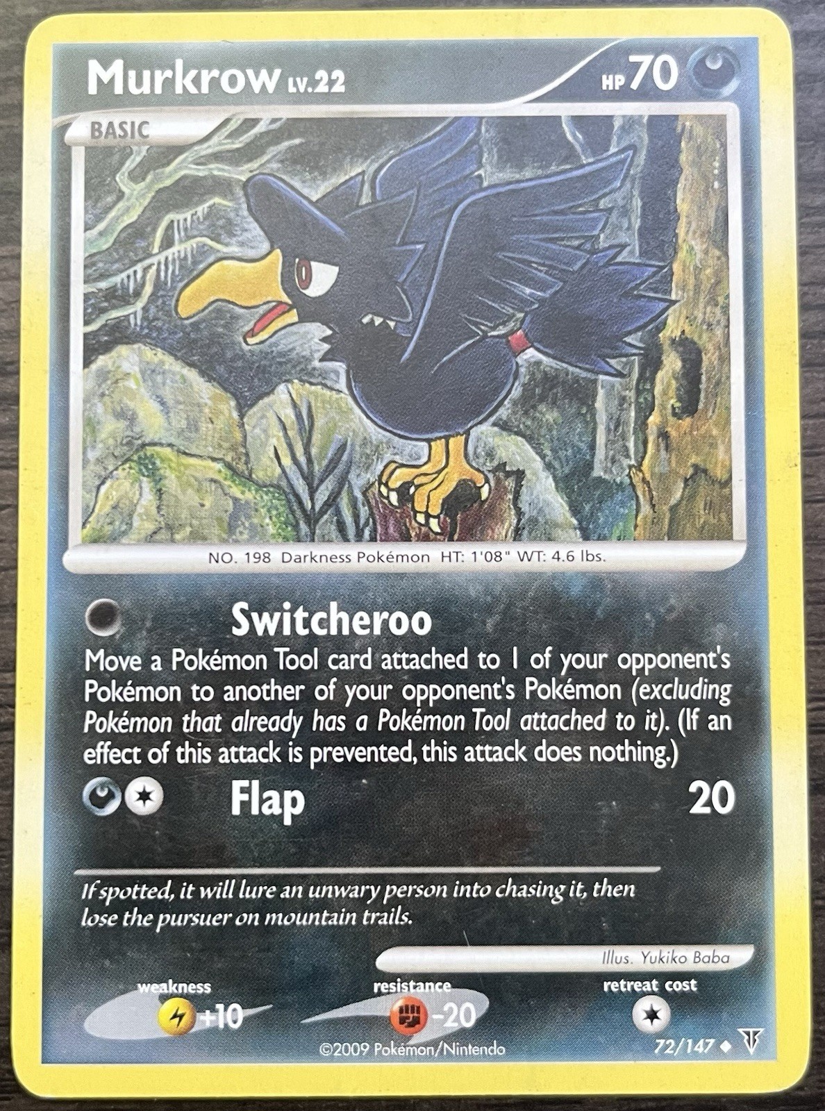 Murkrow 72/147 Pokemon TCG Platinum Supreme Victors Regular Light Play LP