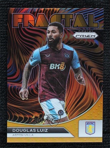 Douglas Luiz [Orange] #7 2023 Panini Prizm Premier League Fractal card