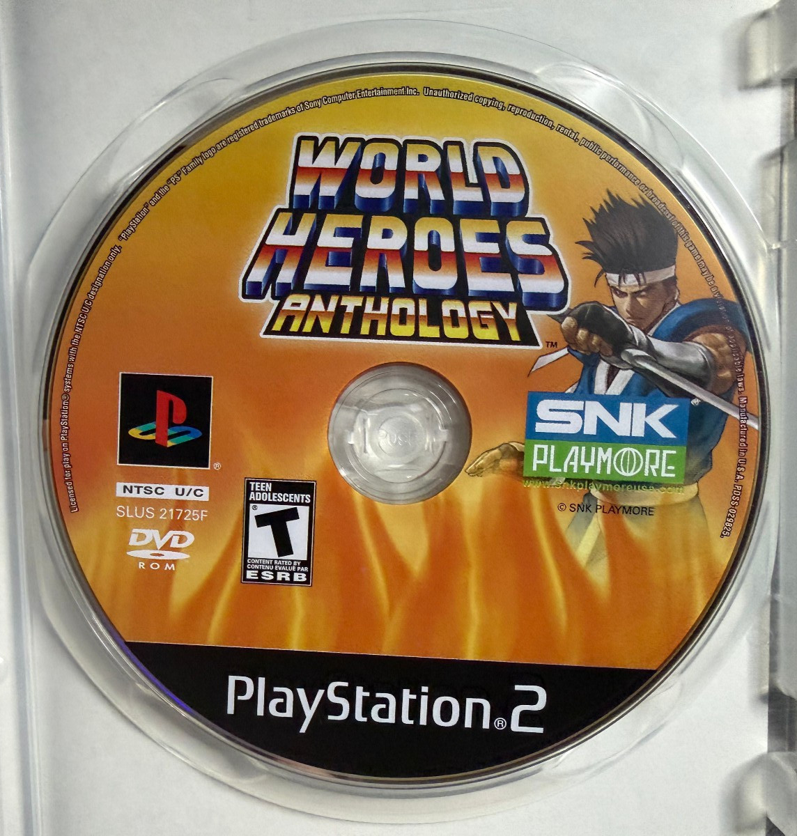 World Heroes Anthology (DISC ONLY) - Sony PS2 - SNK Playmore - Acceptable Condit