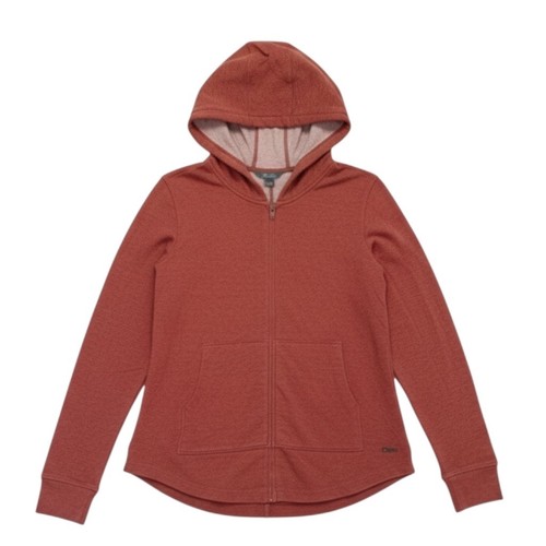 Natural Reflections French Terry Full Zip Hoodie Women’s Size Medium red orange