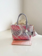 Handmade Japanese Silk Obi Tote Bag with Tetra Pouch   Remade Kimono Fabric