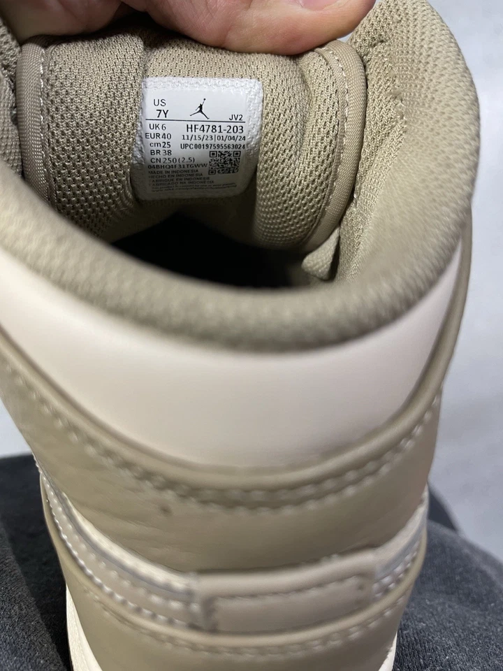 Jordan 1 Mid Legend Marrón 7Y Zapatos Tenis Niños Jóvenes Foto 4 de 4