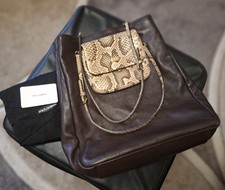 Dolce Gabbana - SHOPPING PITONE MACCHIA + MONTON - Tasche - braun (Sabbia/moro)