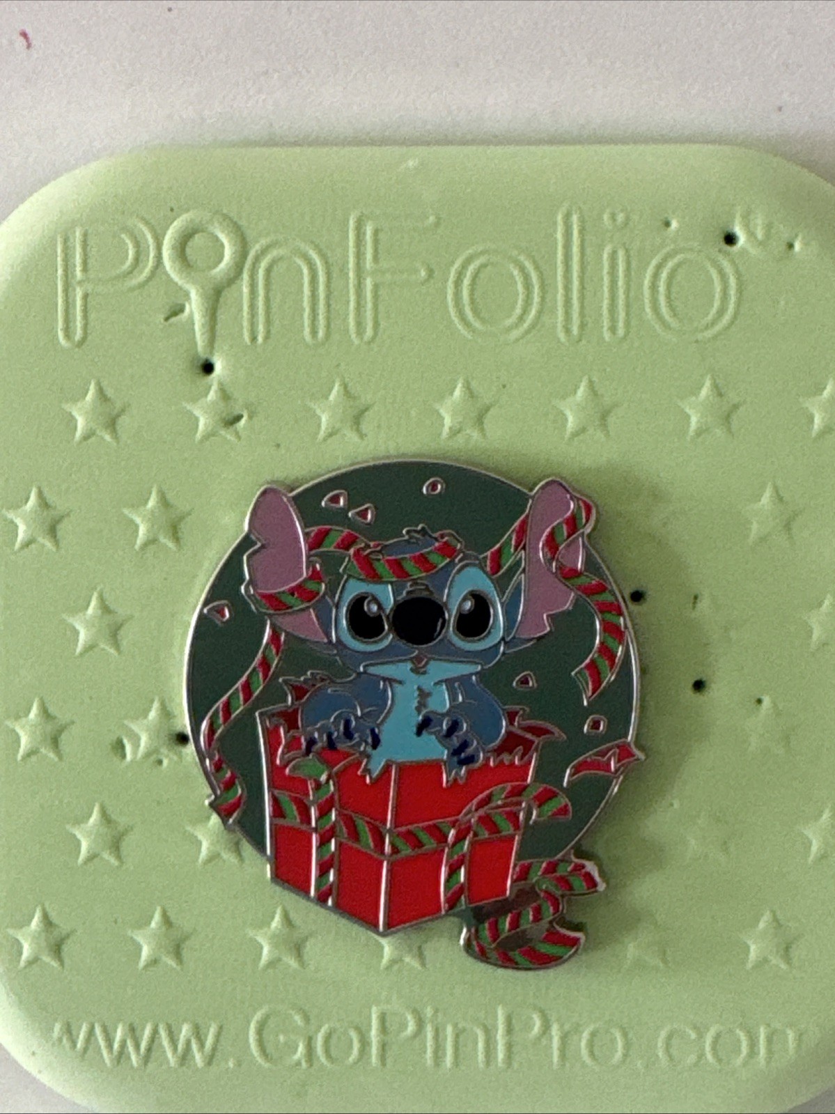 2025 Disney Parks Merry Stitchmas Pin - Stitch Wrapped in Present