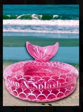 "Piscina infantil inflable sirena 35"", pozo de arena/bolas, 20 galones, rosa, 3+ años"