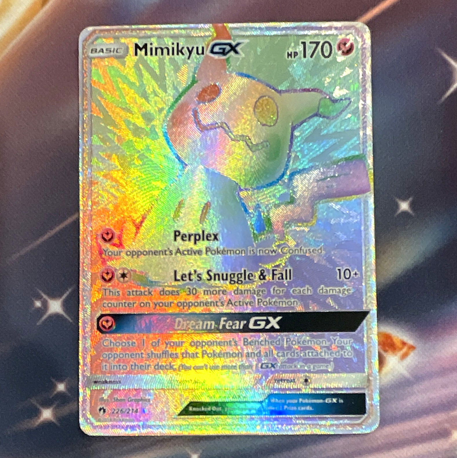 The Pokémon Company Mimikyu GX 226/214 Lost Thunder Secret Rare Holo Full Art