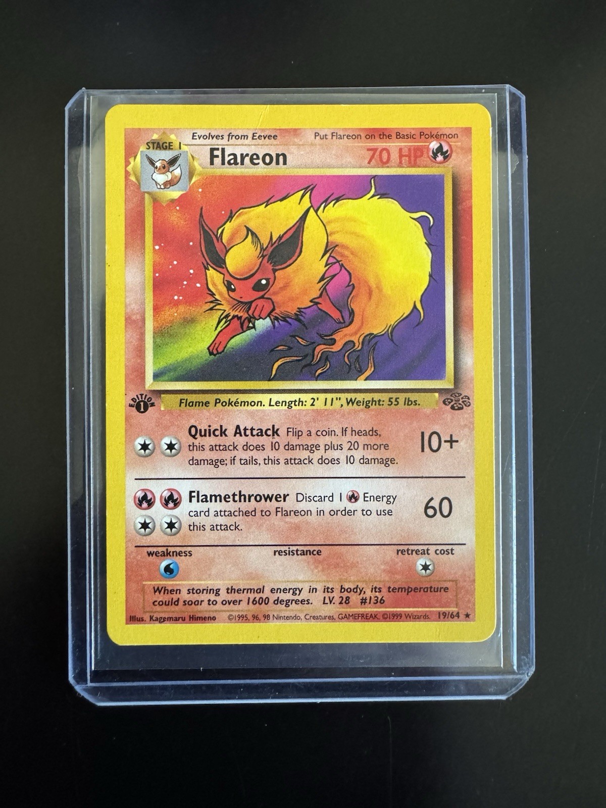 Flareon 19/64 Pokémon Jungle 1st Edition WOTC