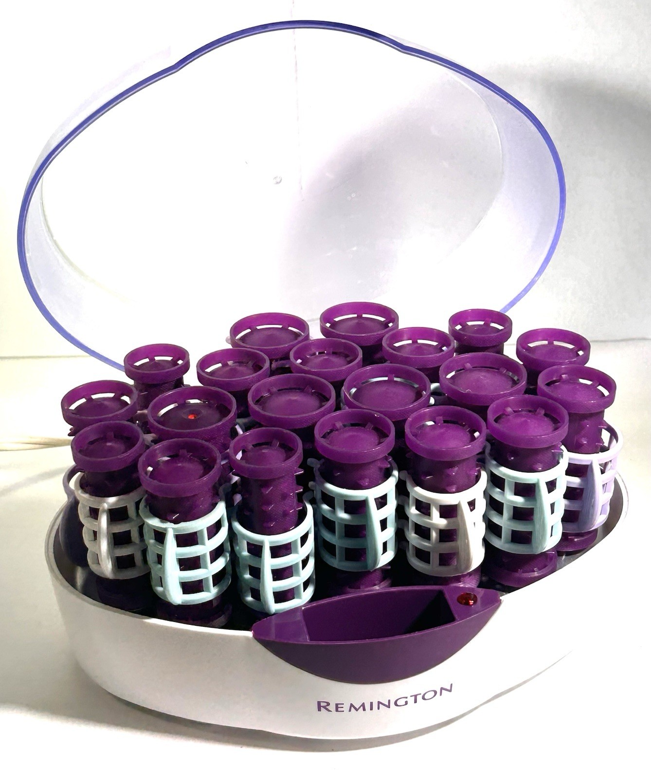 Remington Body Waves H-1080NW 20 Hot Roller Hair Curler Purple W/ Clips • Tested