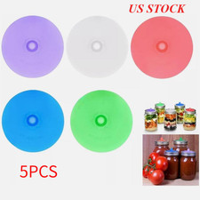5PCS Silicone Fermenting Lid Waterless Airlock Mold Free Auto Vent For Mason Jar