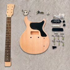 DIY LP Electric Guitar Kit Double Cutway Humbucker Pickup CRpart solid 6string