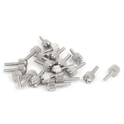 Uxcell M3x12mm Carbon Steel Thumb Screws - Knurled Head 12 Pack