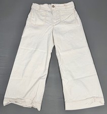 Maeve Colette Pants Women's 31P Cream High Rise Wide Leg Crop
