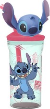STOR Disney Stitch BPA-Free 3D Plastic Kids Glass School