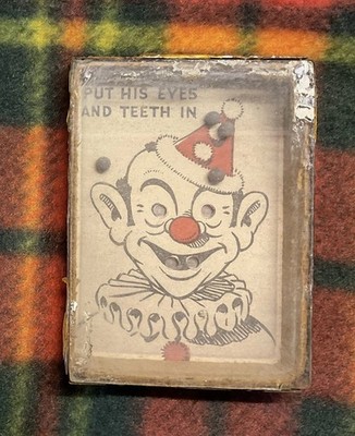 Seltenes Clown Spiel-Sammlerstück-Vintage Puzzle ''STECK SEINE AUGEN UND ZÄHNE REIN'' Klassiker 