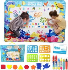 Water Doodle Mat -Large 48X36 Inches - New Released! No Mess Drawing & Writing w