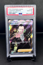 BOSS'S ORDERS 2020 Pokemon Sword & Shield Rebel Clash FA PSA GEM MT 10 #189 on eBay