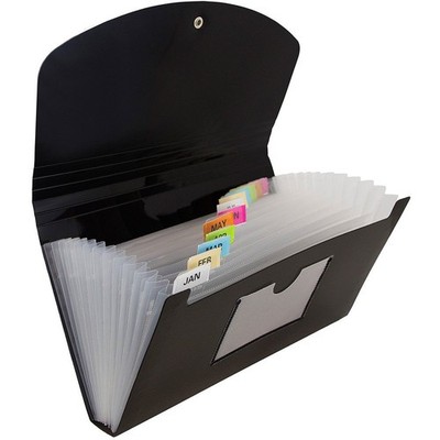 JAM PAPER Accordion Folders - 13 Pocket Plastic Expanding File - Check Size -...