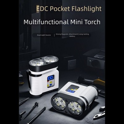 Kompakte USB Taschenlampe wiederaufladbar mit 10 LED und Batteriestatusanzeige