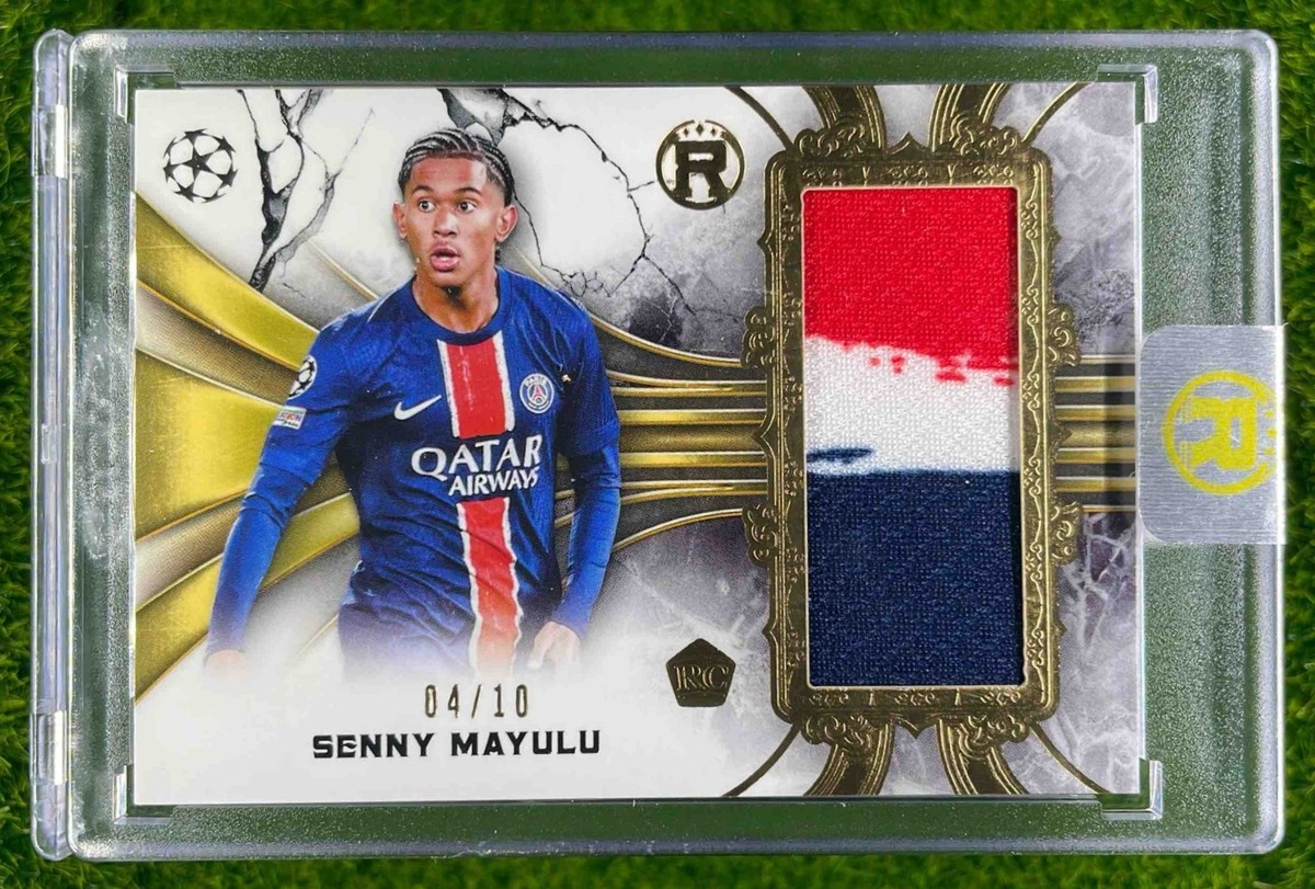 2024-25 Topps Reverence UEFA RR-SM Senny Mayulu Patch Black 4/10 